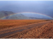 Regenboog bij Landmannalaugur