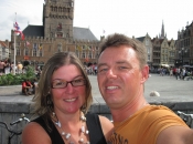 Op de grote markt in Brugge