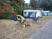 Ons tentje op camping Liesbos net buiten Breda