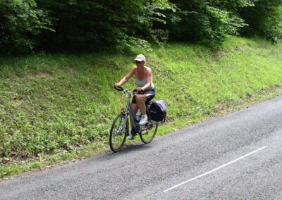 Nicole op de fiets