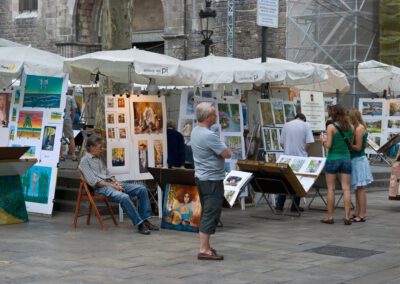 Marktje in de oude stad