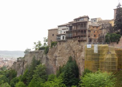 Uitzicht op Cuenca met 'hangende huizen'