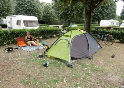 Op de camping in Montbard