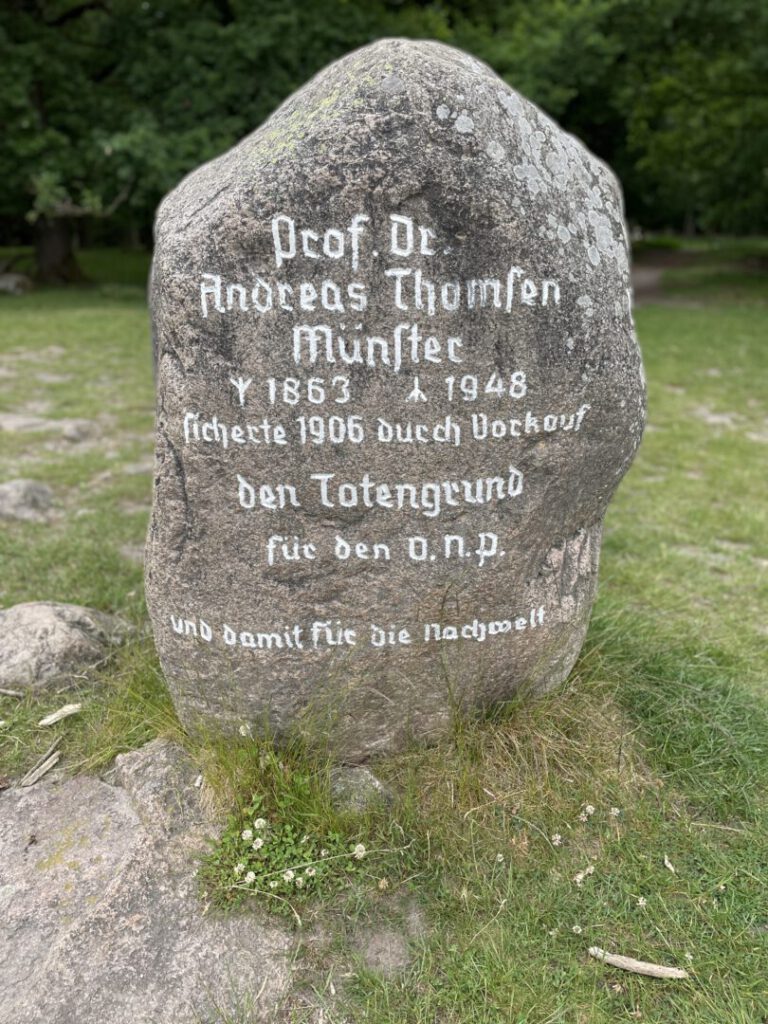 Gedenksteen voor aankoop Totengrund