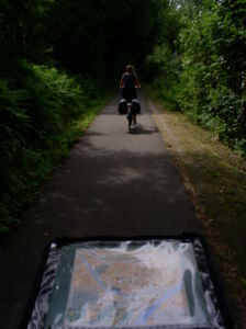 Nicole op de fiets