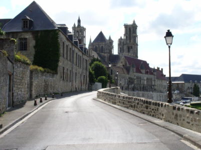 Uitzicht op Kathedraal van Laon