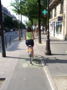 Fietspad in Parijs