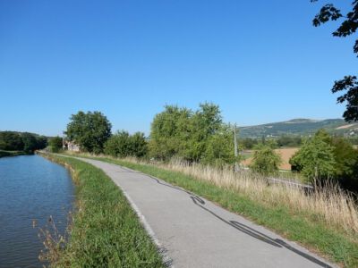 Langs Canal du Centre richting Chalon-sur-Saône